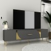 TV Stand Dekop2 - Anthracite, Gold Anthracite
Gold