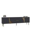TV Stand Dekop2 - Anthracite, Gold Anthracite
Gold