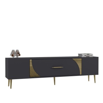 TV Stand Dekop2 - Anthracite, Gold Anthracite
Gold