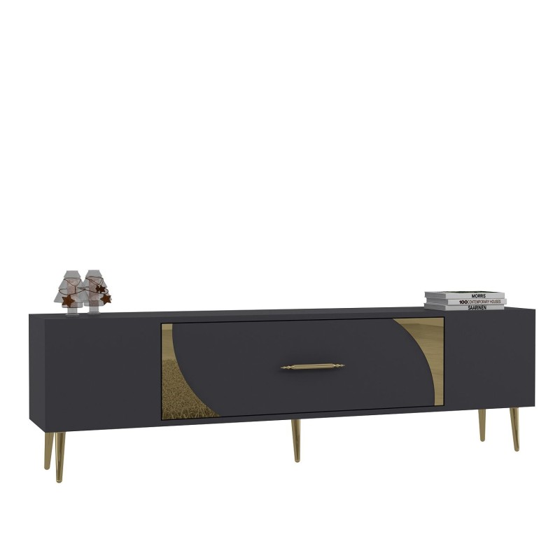 TV Stand Dekop2 - Anthracite, Gold Anthracite
Gold