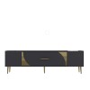 TV Stand Dekop2 - Anthracite, Gold Anthracite
Gold