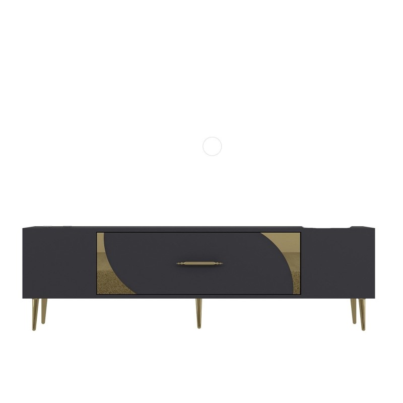 TV Stand Dekop2 - Anthracite, Gold Anthracite
Gold