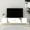 TV Stand Dekop2 - White, Gold White
Gold