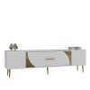 TV Stand Dekop2 - White, Gold White
Gold