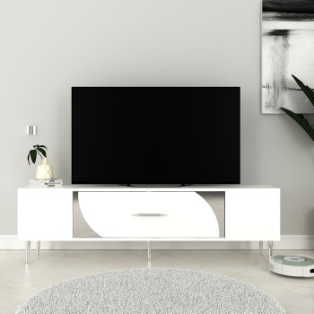 TV Stand Dekop2 - White, Silver White
Silver