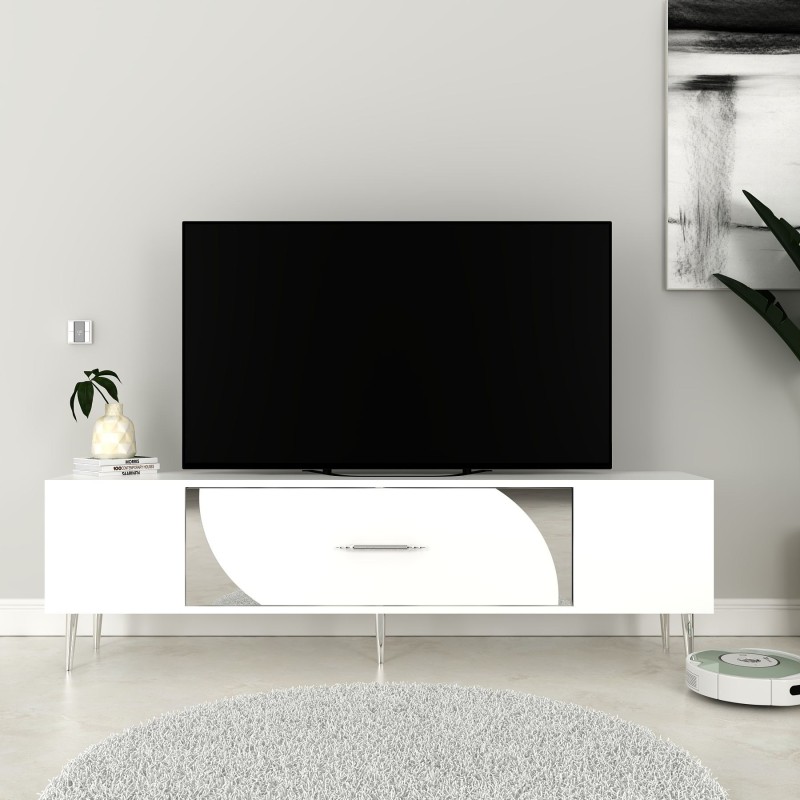 TV Stand Dekop2 - White, Silver White
Silver