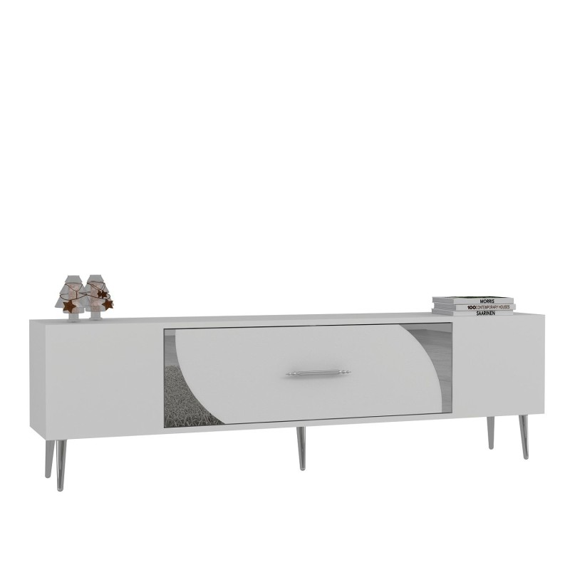 TV Stand Dekop2 - White, Silver White
Silver