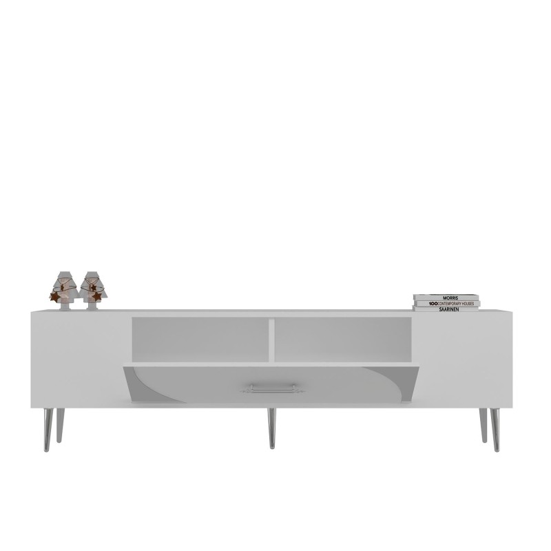TV Stand Dekop2 - White, Silver White
Silver
