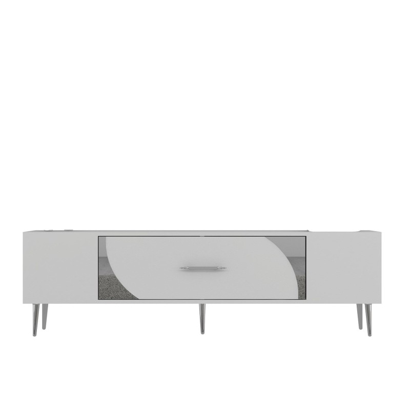 TV Stand Dekop2 - White, Silver White
Silver