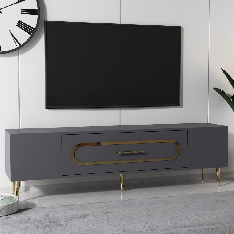 TV Stand Dekop3 - Anthracite, Gold Anthracite
Gold