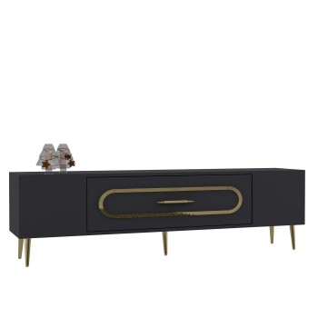 TV Stand Dekop3 - Anthracite, Gold Anthracite
Gold