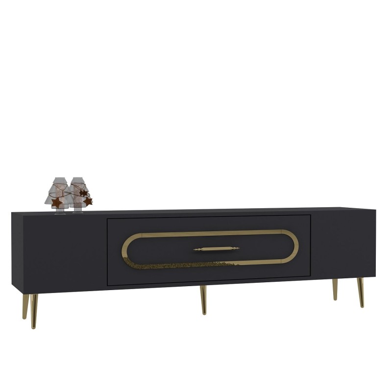 TV Stand Dekop3 - Anthracite, Gold Anthracite
Gold