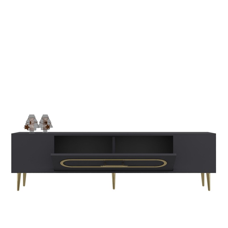 TV Stand Dekop3 - Anthracite, Gold Anthracite
Gold