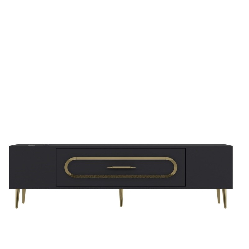 TV Stand Dekop3 - Anthracite, Gold Anthracite
Gold