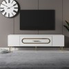 TV Stand Dekop3 - White, Gold White
Gold