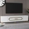 TV Stand Dekop3 - White, Gold White
Gold