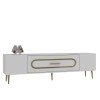TV Stand Dekop3 - White, Gold White
Gold