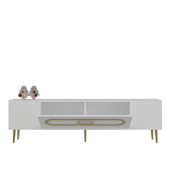 TV Stand Dekop3 - White, Gold White
Gold