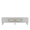 TV Stand Dekop3 - White, Gold White
Gold