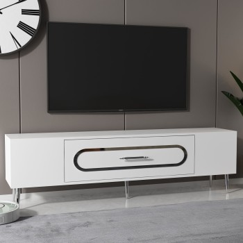 TV Stand Dekop3 - White, Silver White
Silver