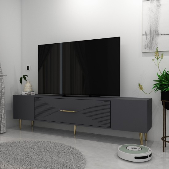 TV Stand Dekol1 - Anthracite, Gold Anthracite
Gold TV Stand Dekol1 - Anthracite, Gold Anthracite
Gold