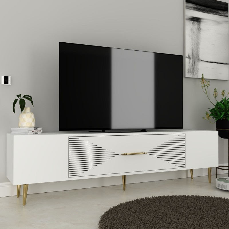 TV Stand Dekol1 - White, Gold White
Gold