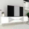 TV Stand Dekol1 - White, Silver White
Silver