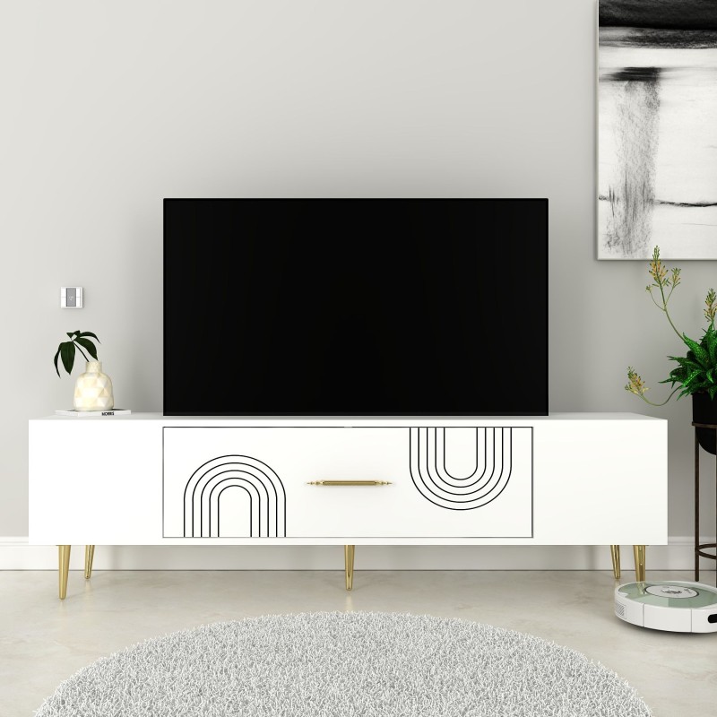 TV Stand Dekol2 - White, Gold White
Gold