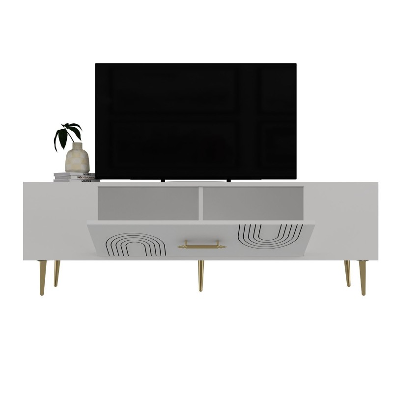 TV Stand Dekol2 - White, Gold White
Gold