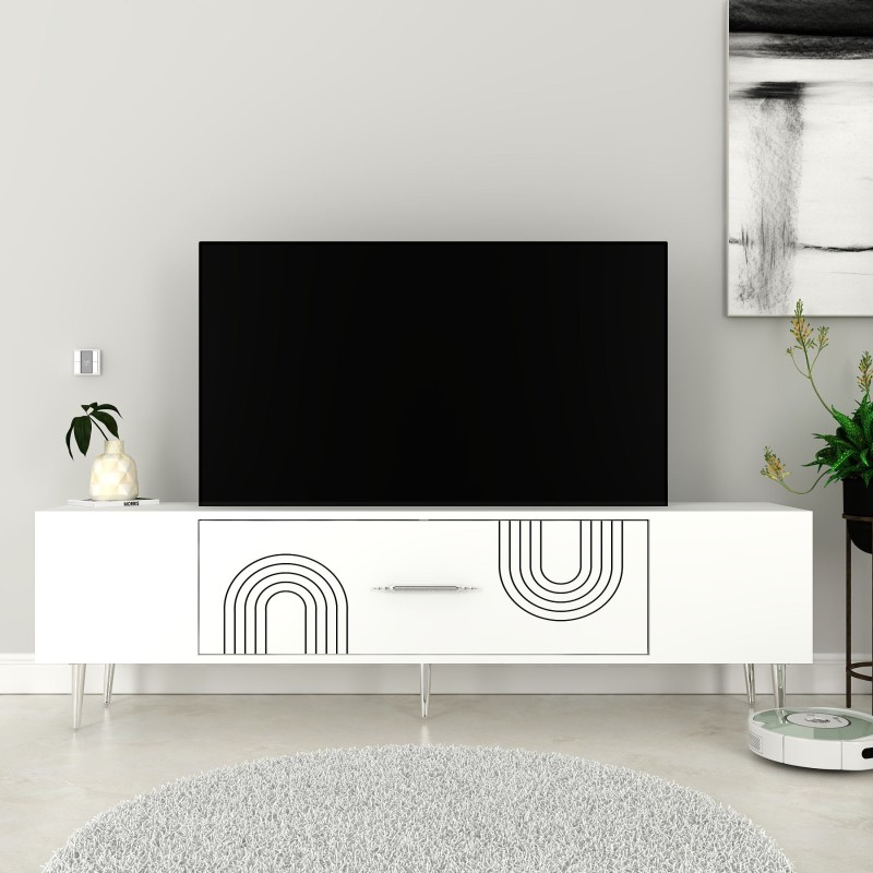 TV Stand Dekol2 - White, Silver White
Silver
