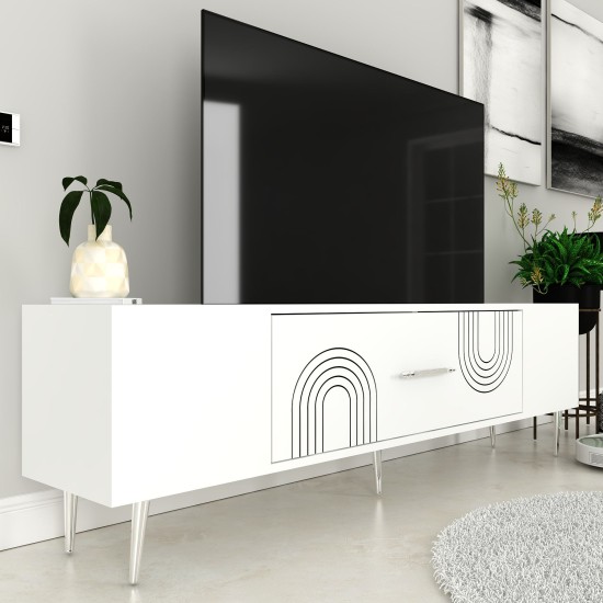 TV Stand Dekol2 - White, Silver White
Silver TV Stand Dekol2 - White, Silver White
Silver