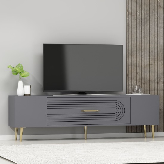 TV Stand Dekol3 - Anthracite, Gold Anthracite
Gold TV Stand Dekol3 - Anthracite, Gold Anthracite
Gold
