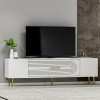 TV Stand Dekol3 - White, Gold White
Gold