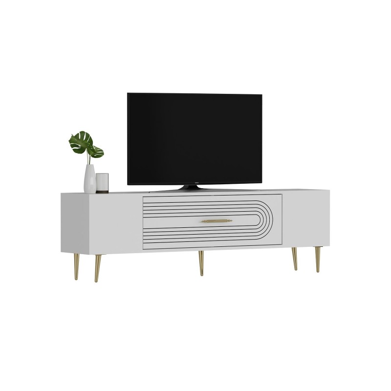 TV Stand Dekol3 - White, Gold White
Gold