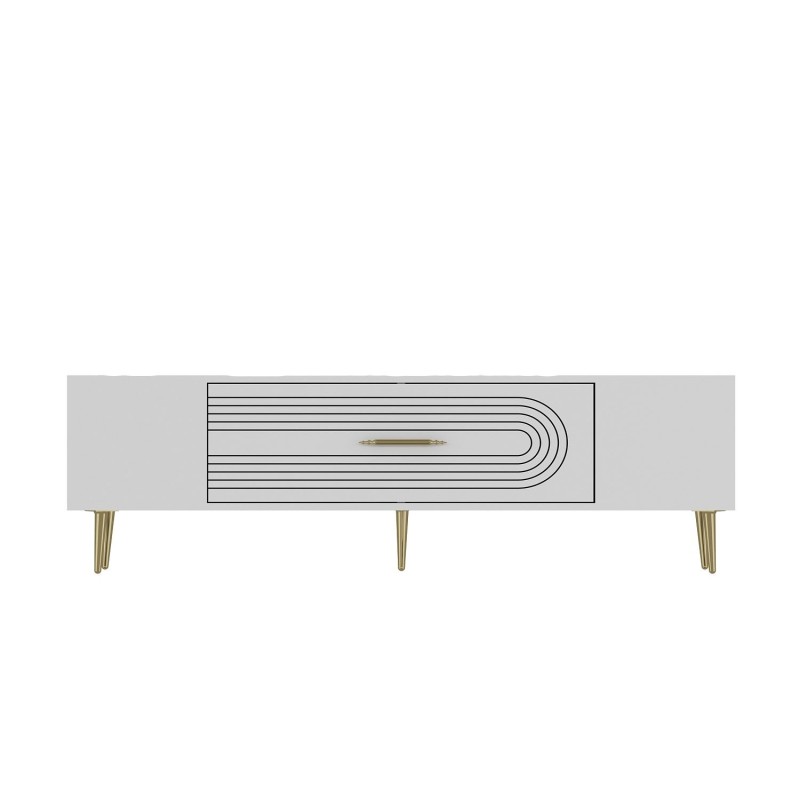TV Stand Dekol3 - White, Gold White
Gold