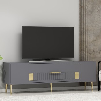 TV Stand Dekolp4 - Anthracite, Gold Anthracite
Gold