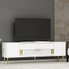 TV Stand Dekolp4 - White, Gold White
Gold