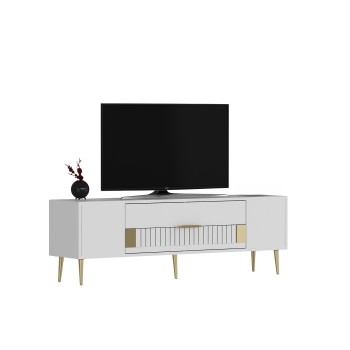 TV Stand Dekolp4 - White, Gold White
Gold