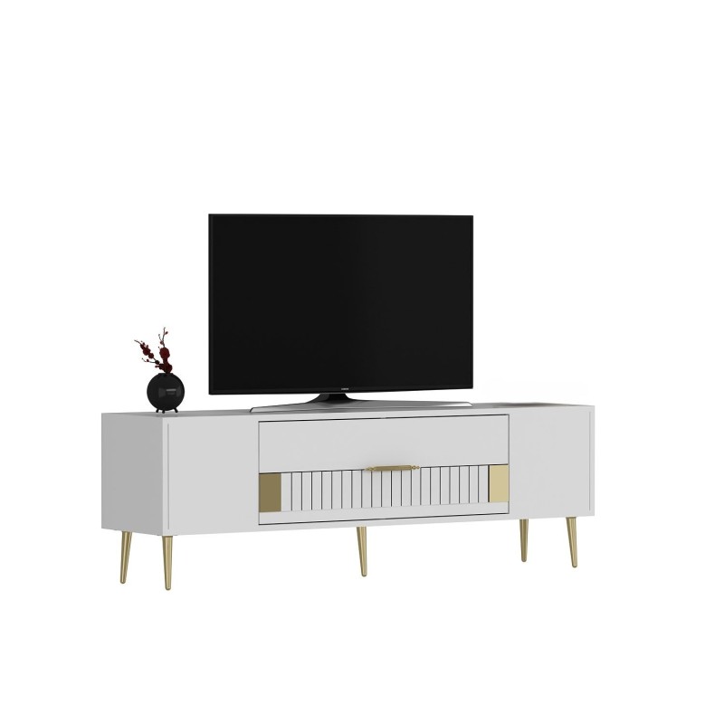 TV Stand Dekolp4 - White, Gold White
Gold