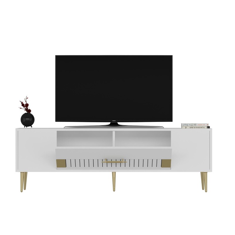 TV Stand Dekolp4 - White, Gold White
Gold