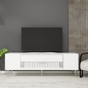 TV Stand Dekolp4 - White, Silver White
Silver