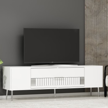 TV Stand Dekolp4 - White, Silver White
Silver