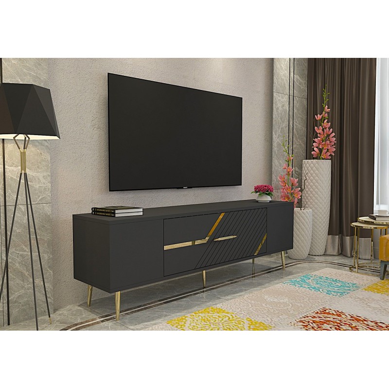 TV Stand Dekolp5 - Anthracite, Gold Anthracite
Gold