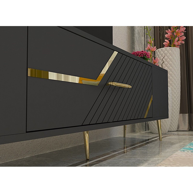 TV Stand Dekolp5 - Anthracite, Gold Anthracite
Gold