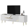 TV Stand Dekolp5 - White, Gold White
Gold