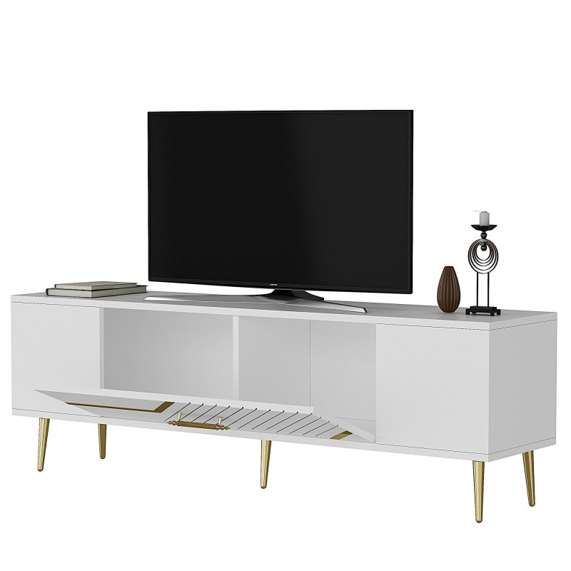 TV Stand Dekolp5 - White, Gold White
Gold