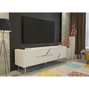 TV Stand Dekolp5 - White, Silver White
Silver