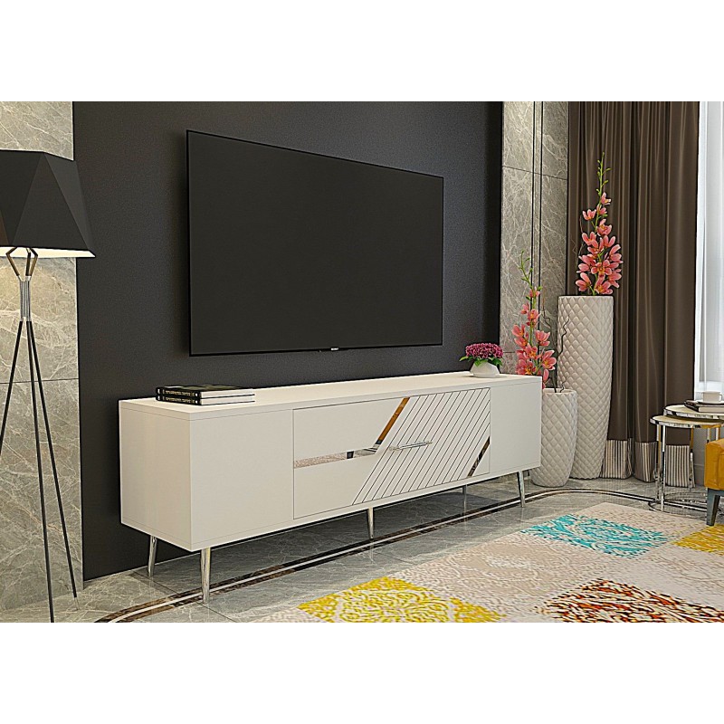 TV Stand Dekolp5 - White, Silver White
Silver