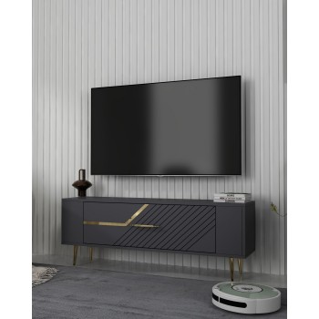 TV Stand Retrolp5 - Anthracite, Gold Anthracite
Gold