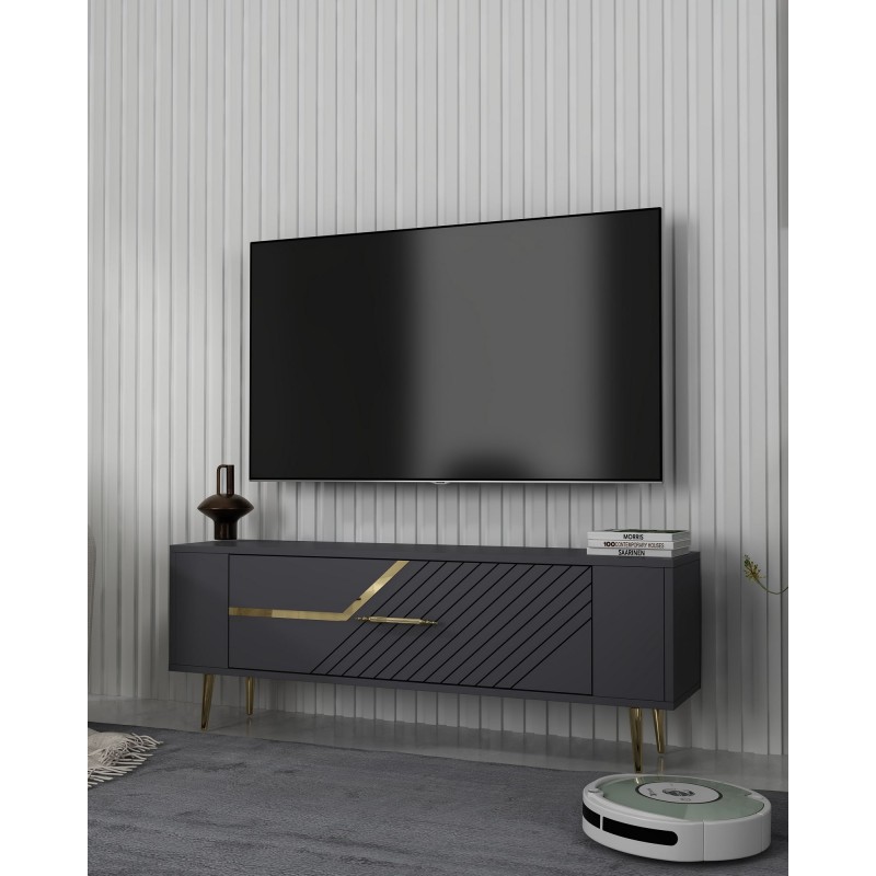 TV Stand Retrolp5 - Anthracite, Gold Anthracite
Gold